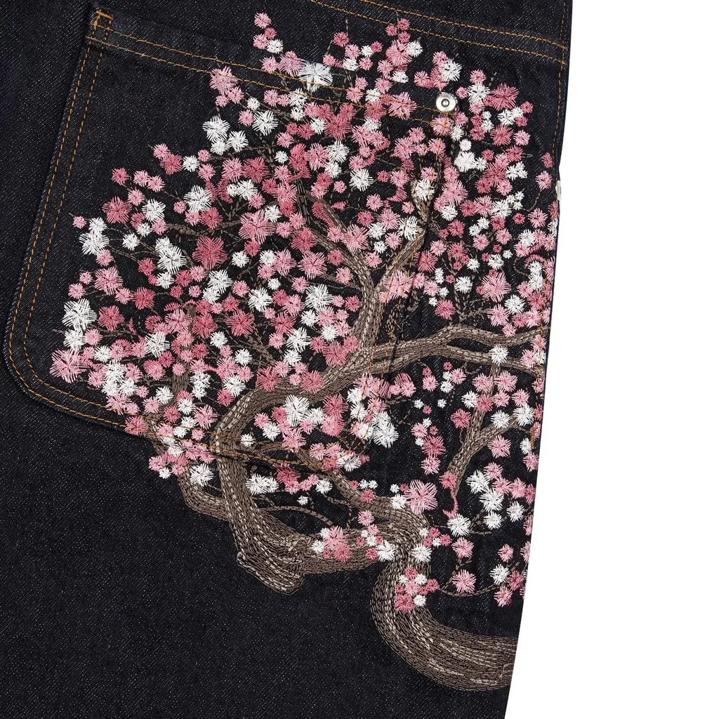 Pantalones Baggy con Estampado Cerezos