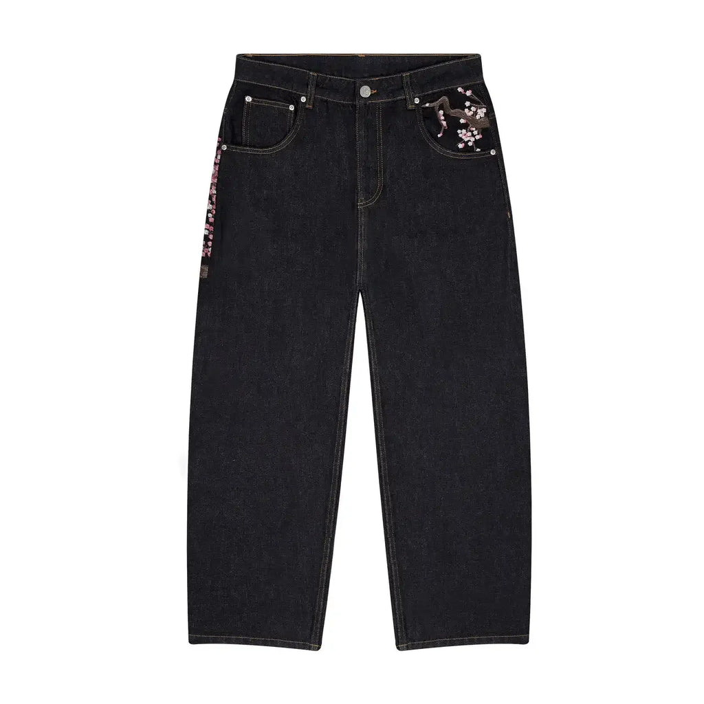 Pantalones Baggy con Estampado Cerezos