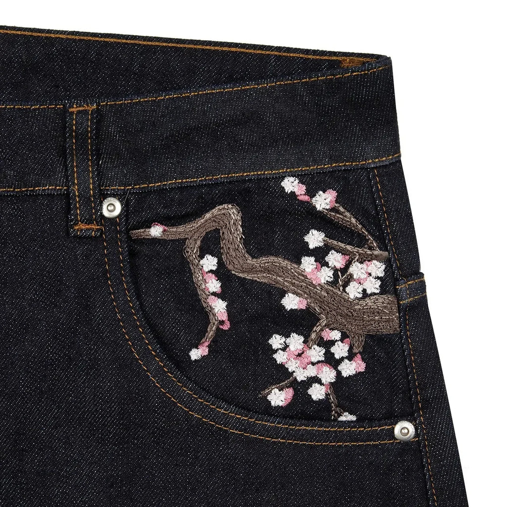Pantalones Baggy con Estampado Cerezos